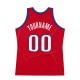 Custom Red White-Royal Authentic Throwback Basketball Jersey