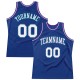 Custom Royal White-Purple Authentic Throwback Basketball Jersey