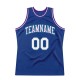 Custom Royal White-Purple Authentic Throwback Basketball Jersey