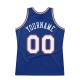 Custom Royal White-Orange Authentic Throwback Basketball Jersey