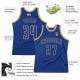 Custom Royal Royal-Old Gold Authentic Throwback Basketball Jersey