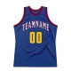 Custom Royal Gold-Maroon Authentic Throwback Basketball Jersey