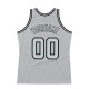 Custom Silver Gray Silver-Black Authentic Throwback Basketball Jersey