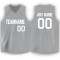 Custom Silver Gray White V-Neck Basketball Jersey