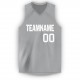 Custom Silver Gray White V-Neck Basketball Jersey