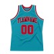 Custom Teal Red-Black Authentic Throwback Basketball Jersey