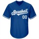 Custom Royal White-Light Blue Authentic Throwback Rib-Knit Baseball Jersey Shirt