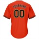 Custom Orange Black-Old Gold Authentic Throwback Rib-Knit Baseball Jersey Shirt