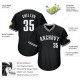 Custom Black White Authentic Throwback Rib-Knit Baseball Jersey Shirt