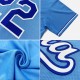 Custom Light Blue White-Royal Authentic Throwback Rib-Knit Baseball Jersey Shirt