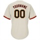 Custom Cream Black-Orange Authentic Throwback Rib-Knit Baseball Jersey Shirt