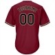 Custom Crimson Black-Khaki Authentic Throwback Rib-Knit Baseball Jersey Shirt