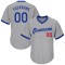 Custom Gray Royal-Red Authentic Throwback Rib-Knit Baseball Jersey Shirt