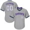 Custom Gray White-Purple Authentic Throwback Rib-Knit Baseball Jersey Shirt