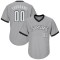 Custom Gray White-Black Authentic Throwback Rib-Knit Baseball Jersey Shirt