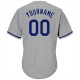 Custom Gray Royal-Red Authentic Throwback Rib-Knit Baseball Jersey Shirt