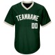 Custom Green White-Cream Authentic Throwback Rib-Knit Baseball Jersey Shirt