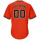 Custom Orange Black-Old Gold Authentic Throwback Rib-Knit Baseball Jersey Shirt