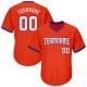 Custom Orange White-Purple Authentic Throwback Rib-Knit Baseball Jersey Shirt