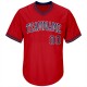 Custom Red Navy-White Authentic Throwback Rib-Knit Baseball Jersey Shirt