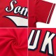 Custom Red White-Black Authentic Throwback Rib-Knit Baseball Jersey Shirt