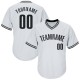 Custom White Black Authentic Throwback Rib-Knit Baseball Jersey Shirt