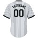 Custom White Black Strip Black-Gray Authentic Throwback Rib-Knit Baseball Jersey Shirt