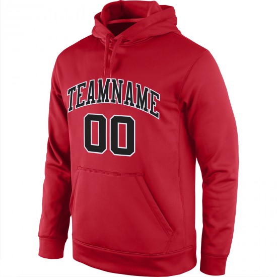 Cheap Custom Stitched White Red-Black Football Pullover Sweatshirt Hoodie  Free Shipping – CustomJerseysPro