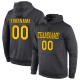 Custom Stitched Anthracite Gold-Black Sports Pullover Sweatshirt Hoodie