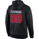 Custom Stitched Black Red-White Sports Pullover Sweatshirt Hoodie