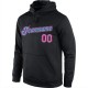 Custom Stitched Black Pink-Light Blue Sports Pullover Sweatshirt Hoodie