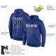 Custom Stitched Royal Navy-White Sports Pullover Sweatshirt Hoodie