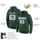 Custom Stitched Green White-Purple Sports Pullover Sweatshirt Hoodie