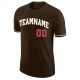 Custom Brown Red-Cream Performance T-Shirt