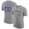 Custom Gray Purple-Black Performance T-Shirt