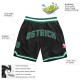 Custom Black Kelly Green-White Authentic Throwback Basketball Shorts