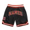 Custom Black Orange-White Authentic Throwback Basketball Shorts