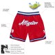 Custom Red White-Royal Authentic Throwback Basketball Shorts