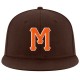 Custom Brown Orange-White Stitched Adjustable Snapback Hat