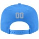 Custom Powder Blue Gray-White Stitched Adjustable Snapback Hat