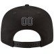 Custom Black Black-White Stitched Adjustable Snapback Hat