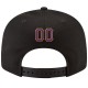 Custom Black Purple-Gold Stitched Adjustable Snapback Hat