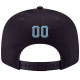 Custom Navy Powder Blue-Gold Stitched Adjustable Snapback Hat