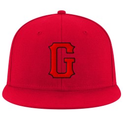 Custom Red Red-Black Stitched Adjustable Snapback Hat