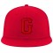 Custom Red Red-Black Stitched Adjustable Snapback Hat