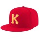 Custom Red Gold-White Stitched Adjustable Snapback Hat