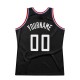 Custom Black White-Red Authentic Throwback Basketball Jersey