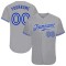 Custom Gray Royal-White Authentic Baseball Jersey