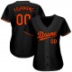 Custom Black Orange Authentic Baseball Jersey