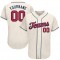 Custom Cream Red-Navy Authentic Baseball Jersey